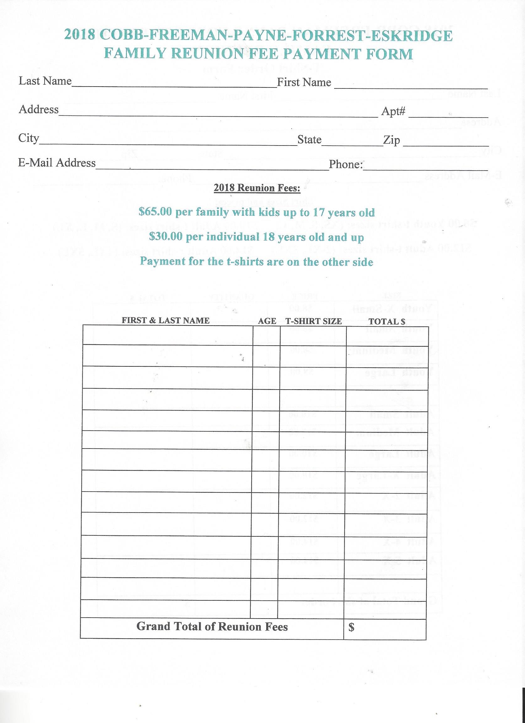 Fee Payment Form