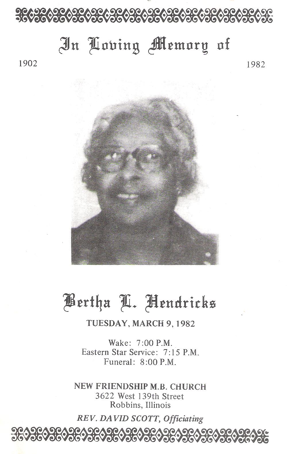 Bertha L. Cobb-Hendricks (1902-1982)