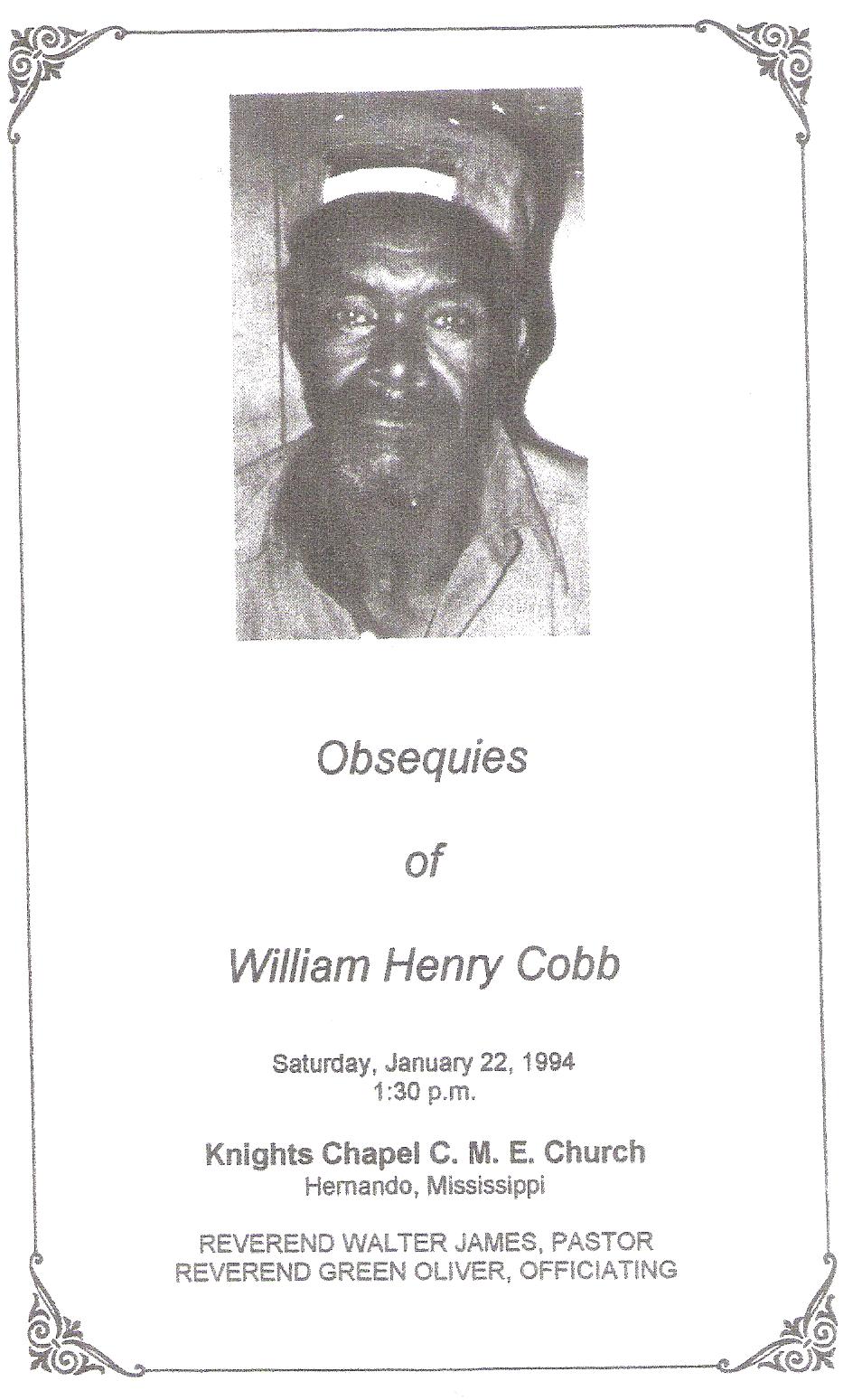 William Henry (Pony) Cobb (1927-1994)