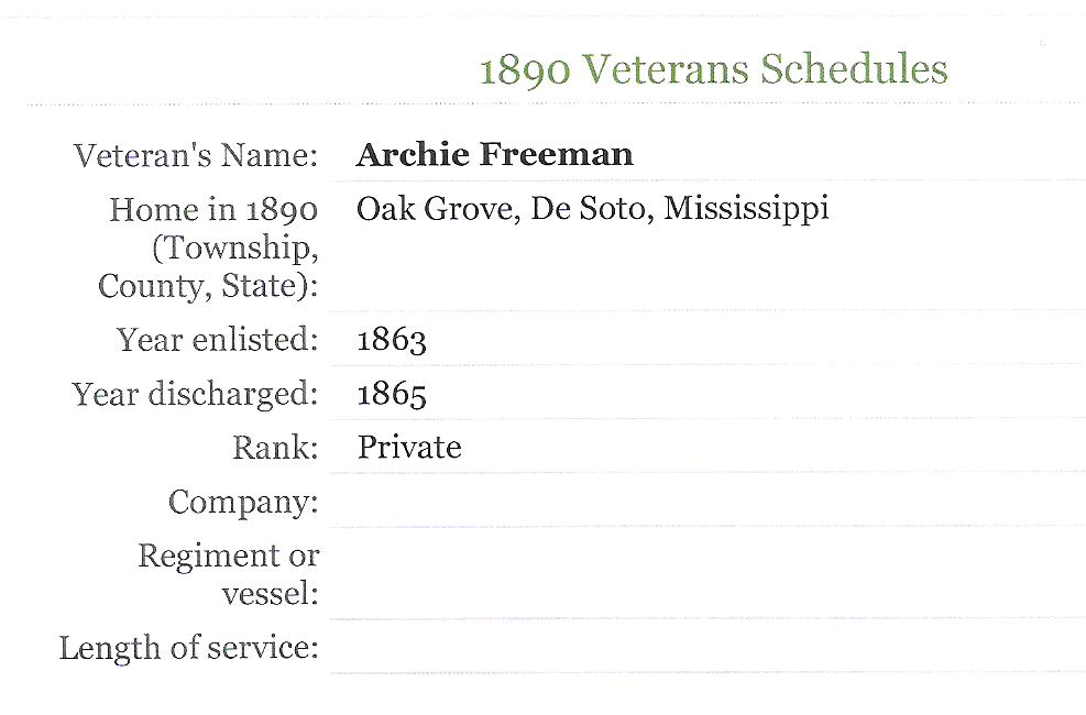 Archie Freeman (Civil War Veteran)
