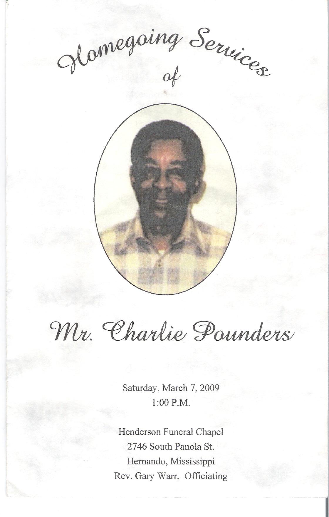 Charlie Pounders (1926-2009)